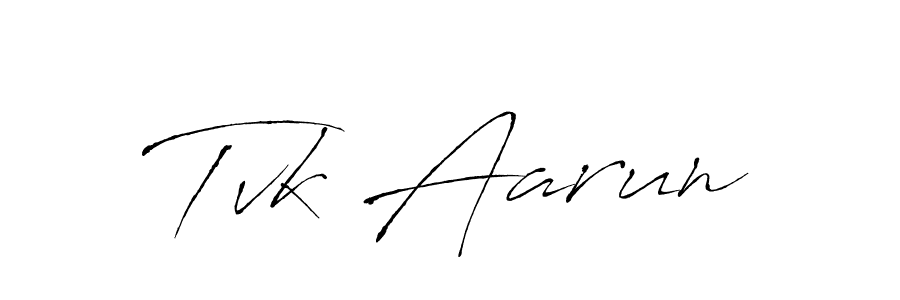 Design your own signature with our free online signature maker. With this signature software, you can create a handwritten (Antro_Vectra) signature for name Tvk Aarun. Tvk Aarun signature style 6 images and pictures png