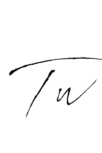 Tw stylish signature style. Best Handwritten Sign (Antro_Vectra) for my name. Handwritten Signature Collection Ideas for my name Tw. Tw signature style 6 images and pictures png