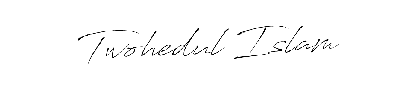 Design your own signature with our free online signature maker. With this signature software, you can create a handwritten (Antro_Vectra) signature for name Twohedul Islam. Twohedul Islam signature style 6 images and pictures png