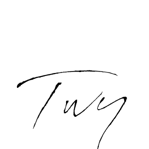 Twy stylish signature style. Best Handwritten Sign (Antro_Vectra) for my name. Handwritten Signature Collection Ideas for my name Twy. Twy signature style 6 images and pictures png