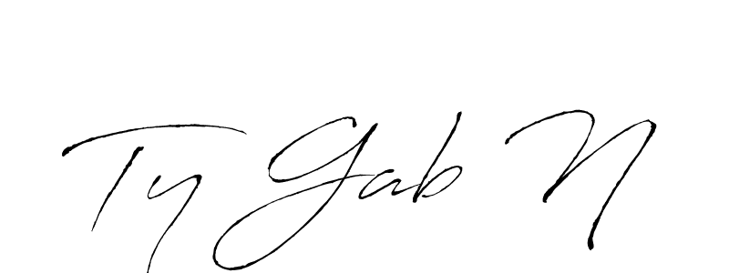 You should practise on your own different ways (Antro_Vectra) to write your name (Ty Gab N) in signature. don't let someone else do it for you. Ty Gab N signature style 6 images and pictures png