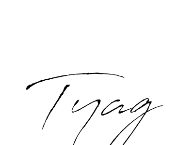 Make a beautiful signature design for name Tyag. With this signature (Antro_Vectra) style, you can create a handwritten signature for free. Tyag signature style 6 images and pictures png