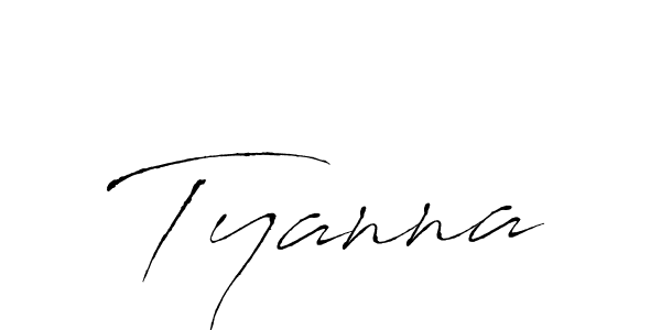 Create a beautiful signature design for name Tyanna. With this signature (Antro_Vectra) fonts, you can make a handwritten signature for free. Tyanna signature style 6 images and pictures png