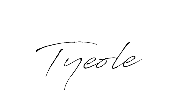 How to make Tyeole signature? Antro_Vectra is a professional autograph style. Create handwritten signature for Tyeole name. Tyeole signature style 6 images and pictures png