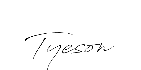 Tyeson stylish signature style. Best Handwritten Sign (Antro_Vectra) for my name. Handwritten Signature Collection Ideas for my name Tyeson. Tyeson signature style 6 images and pictures png