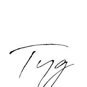 Make a beautiful signature design for name Tyg. With this signature (Antro_Vectra) style, you can create a handwritten signature for free. Tyg signature style 6 images and pictures png