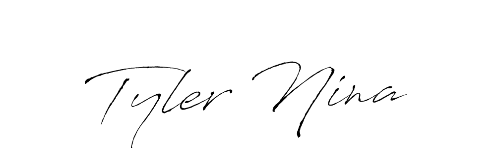 You should practise on your own different ways (Antro_Vectra) to write your name (Tyler Nina) in signature. don't let someone else do it for you. Tyler Nina signature style 6 images and pictures png