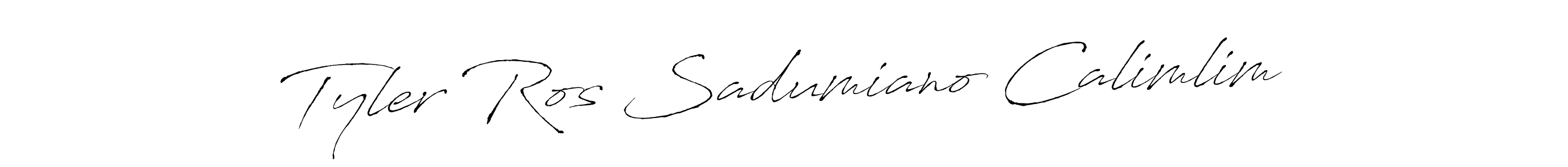 Similarly Antro_Vectra is the best handwritten signature design. Signature creator online .You can use it as an online autograph creator for name Tyler Ros Sadumiano Calimlim. Tyler Ros Sadumiano Calimlim signature style 6 images and pictures png