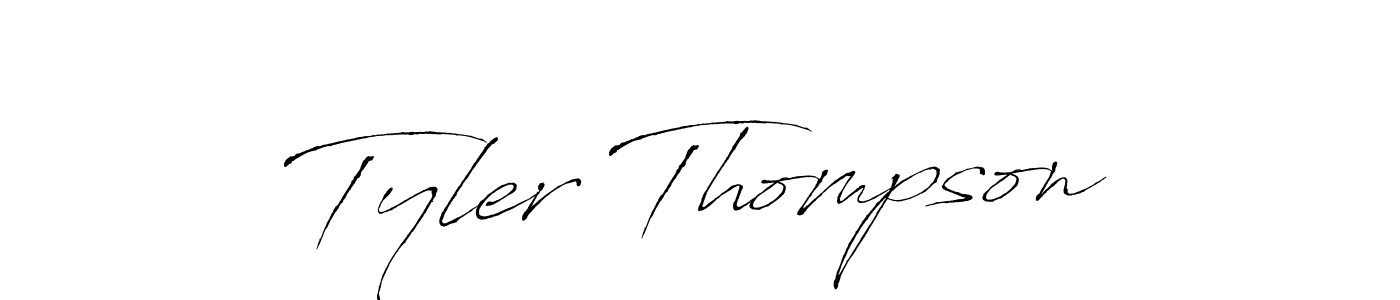 Tyler Thompson stylish signature style. Best Handwritten Sign (Antro_Vectra) for my name. Handwritten Signature Collection Ideas for my name Tyler Thompson. Tyler Thompson signature style 6 images and pictures png