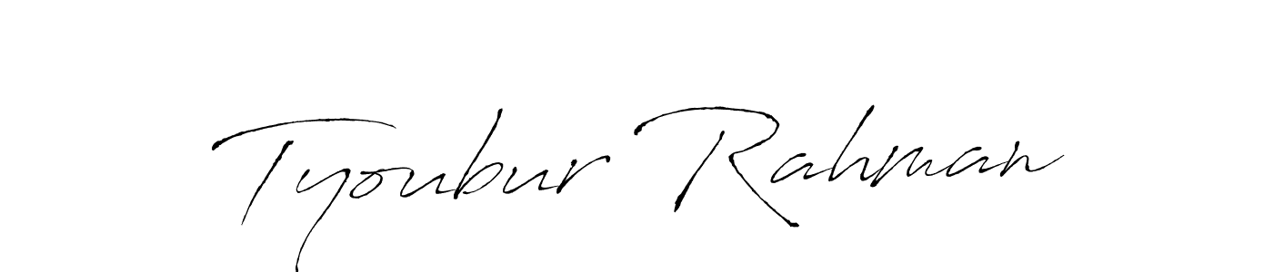 How to make Tyoubur Rahman signature? Antro_Vectra is a professional autograph style. Create handwritten signature for Tyoubur Rahman name. Tyoubur Rahman signature style 6 images and pictures png
