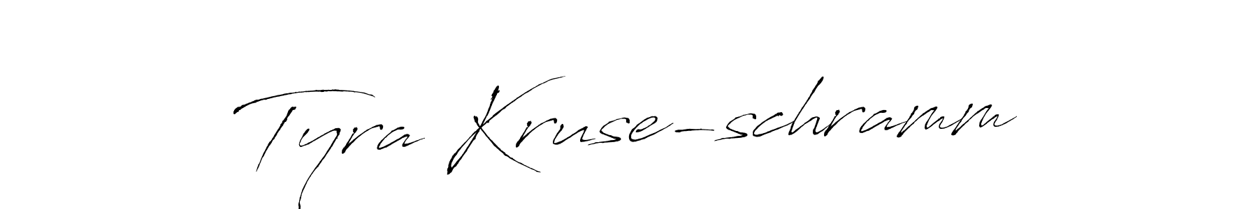 Make a beautiful signature design for name Tyra Kruse-schramm. With this signature (Antro_Vectra) style, you can create a handwritten signature for free. Tyra Kruse-schramm signature style 6 images and pictures png