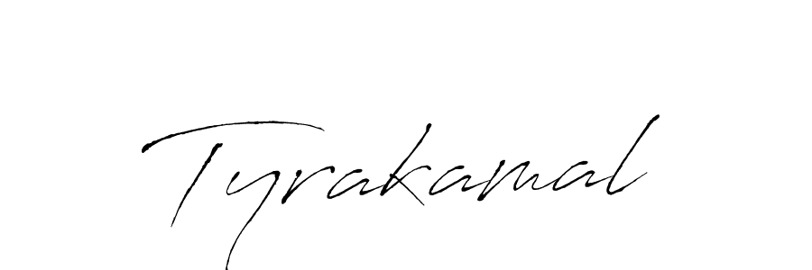 Make a beautiful signature design for name Tyrakamal. With this signature (Antro_Vectra) style, you can create a handwritten signature for free. Tyrakamal signature style 6 images and pictures png