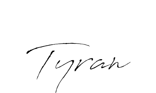 Make a beautiful signature design for name Tyran. With this signature (Antro_Vectra) style, you can create a handwritten signature for free. Tyran signature style 6 images and pictures png