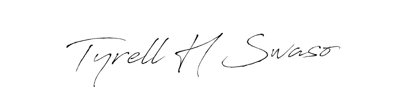 Similarly Antro_Vectra is the best handwritten signature design. Signature creator online .You can use it as an online autograph creator for name Tyrell H Swaso. Tyrell H Swaso signature style 6 images and pictures png