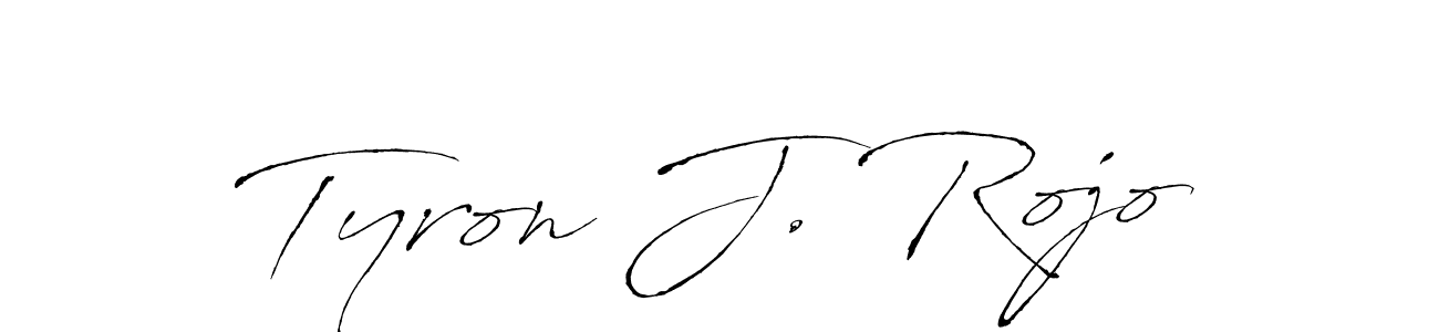 The best way (Antro_Vectra) to make a short signature is to pick only two or three words in your name. The name Tyron J. Rojo include a total of six letters. For converting this name. Tyron J. Rojo signature style 6 images and pictures png