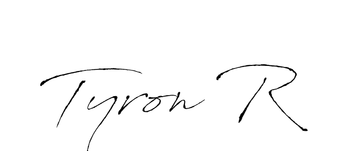 The best way (Antro_Vectra) to make a short signature is to pick only two or three words in your name. The name Tyron R include a total of six letters. For converting this name. Tyron R signature style 6 images and pictures png