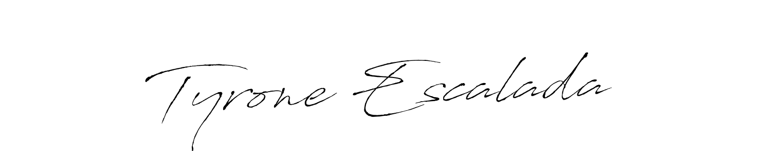 Tyrone Escalada stylish signature style. Best Handwritten Sign (Antro_Vectra) for my name. Handwritten Signature Collection Ideas for my name Tyrone Escalada. Tyrone Escalada signature style 6 images and pictures png