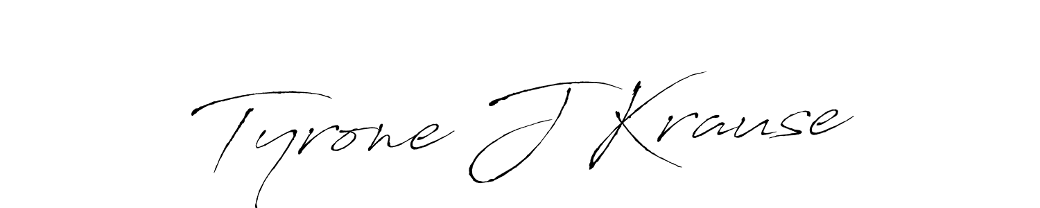 Make a beautiful signature design for name Tyrone J Krause. With this signature (Antro_Vectra) style, you can create a handwritten signature for free. Tyrone J Krause signature style 6 images and pictures png