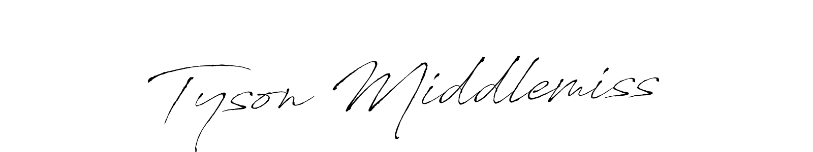 Make a beautiful signature design for name Tyson Middlemiss. With this signature (Antro_Vectra) style, you can create a handwritten signature for free. Tyson Middlemiss signature style 6 images and pictures png
