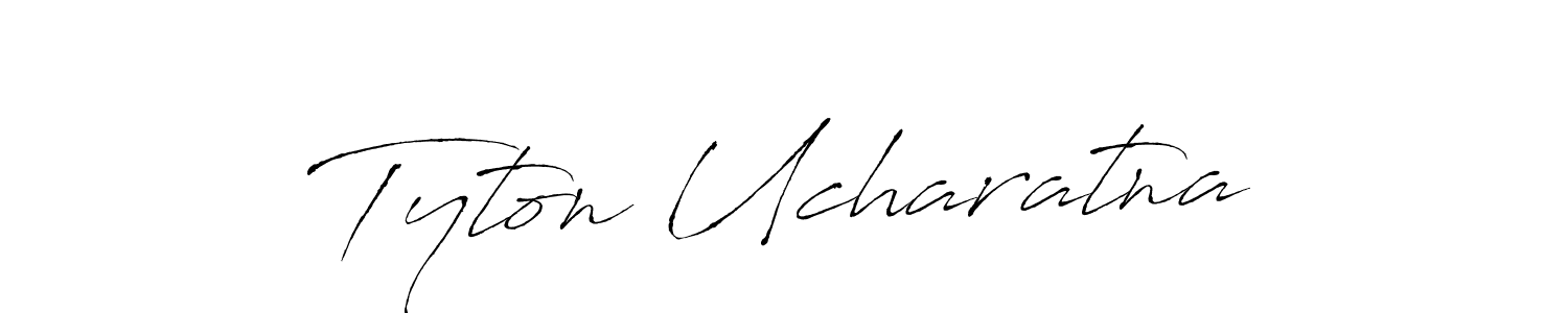 Use a signature maker to create a handwritten signature online. With this signature software, you can design (Antro_Vectra) your own signature for name Tyton Ucharatna. Tyton Ucharatna signature style 6 images and pictures png