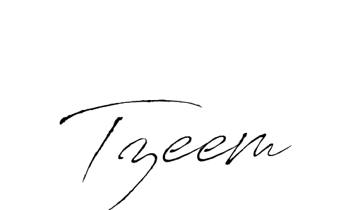 Tzeem stylish signature style. Best Handwritten Sign (Antro_Vectra) for my name. Handwritten Signature Collection Ideas for my name Tzeem. Tzeem signature style 6 images and pictures png