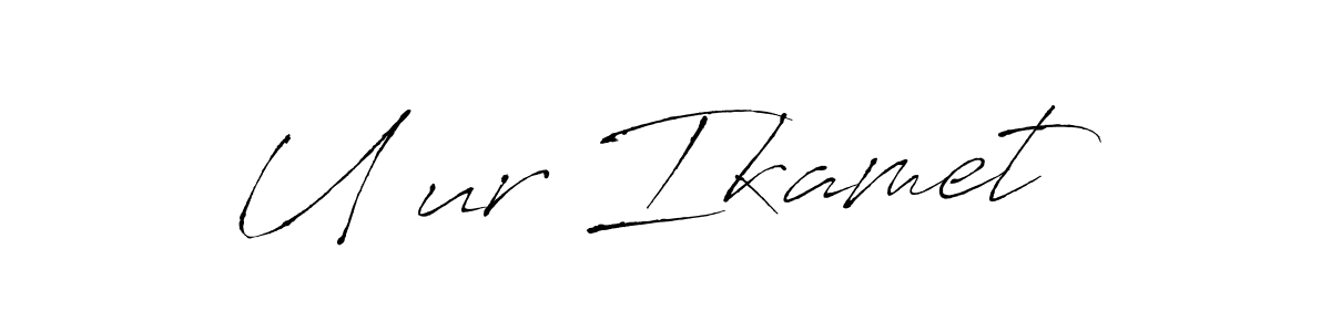 How to make Uğur Ikamet name signature. Use Antro_Vectra style for creating short signs online. This is the latest handwritten sign. Uğur Ikamet signature style 6 images and pictures png