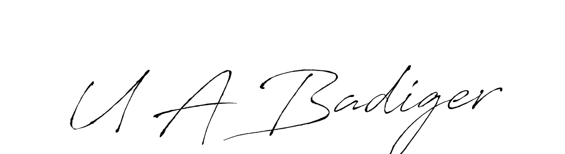 You should practise on your own different ways (Antro_Vectra) to write your name (U A Badiger) in signature. don't let someone else do it for you. U A Badiger signature style 6 images and pictures png