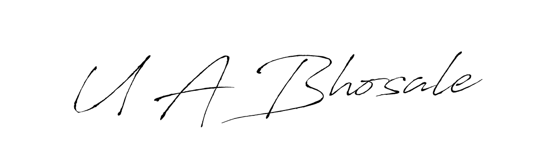 How to make U A Bhosale signature? Antro_Vectra is a professional autograph style. Create handwritten signature for U A Bhosale name. U A Bhosale signature style 6 images and pictures png