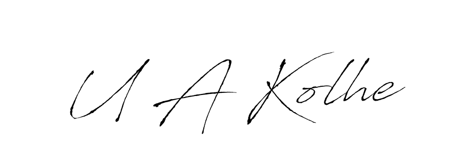 You can use this online signature creator to create a handwritten signature for the name U A Kolhe. This is the best online autograph maker. U A Kolhe signature style 6 images and pictures png