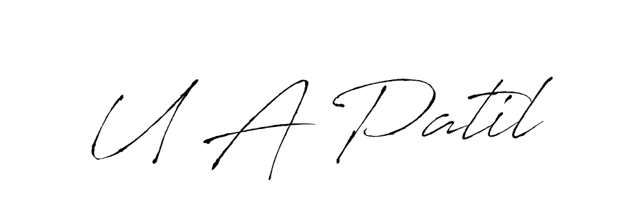 Design your own signature with our free online signature maker. With this signature software, you can create a handwritten (Antro_Vectra) signature for name U A Patil. U A Patil signature style 6 images and pictures png