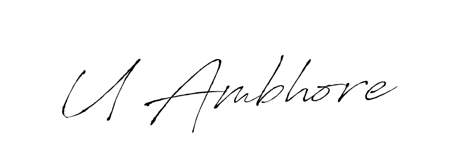 The best way (Antro_Vectra) to make a short signature is to pick only two or three words in your name. The name U Ambhore include a total of six letters. For converting this name. U Ambhore signature style 6 images and pictures png