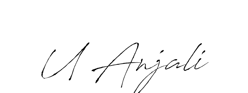 Also we have U Anjali name is the best signature style. Create professional handwritten signature collection using Antro_Vectra autograph style. U Anjali signature style 6 images and pictures png