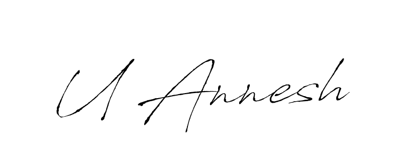How to make U Annesh signature? Antro_Vectra is a professional autograph style. Create handwritten signature for U Annesh name. U Annesh signature style 6 images and pictures png