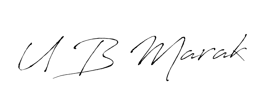 Use a signature maker to create a handwritten signature online. With this signature software, you can design (Antro_Vectra) your own signature for name U B Marak. U B Marak signature style 6 images and pictures png