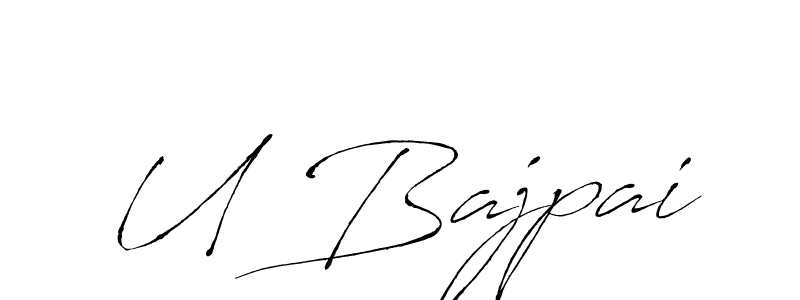 Also we have U Bajpai name is the best signature style. Create professional handwritten signature collection using Antro_Vectra autograph style. U Bajpai signature style 6 images and pictures png