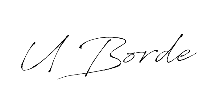 How to make U Borde signature? Antro_Vectra is a professional autograph style. Create handwritten signature for U Borde name. U Borde signature style 6 images and pictures png