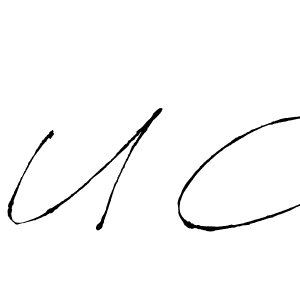 Make a beautiful signature design for name U C. With this signature (Antro_Vectra) style, you can create a handwritten signature for free. U C signature style 6 images and pictures png