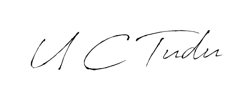 You should practise on your own different ways (Antro_Vectra) to write your name (U C Tudu) in signature. don't let someone else do it for you. U C Tudu signature style 6 images and pictures png