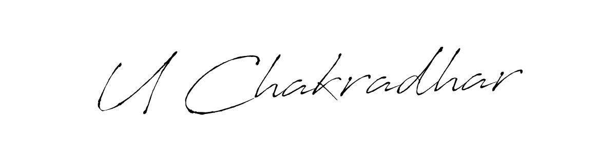 Use a signature maker to create a handwritten signature online. With this signature software, you can design (Antro_Vectra) your own signature for name U Chakradhar. U Chakradhar signature style 6 images and pictures png