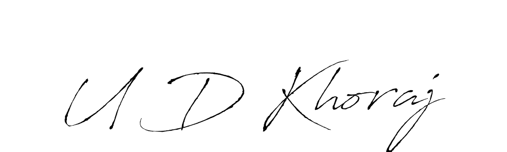 Also we have U D Khoraj name is the best signature style. Create professional handwritten signature collection using Antro_Vectra autograph style. U D Khoraj signature style 6 images and pictures png