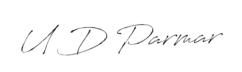 if you are searching for the best signature style for your name U D Parmar. so please give up your signature search. here we have designed multiple signature styles  using Antro_Vectra. U D Parmar signature style 6 images and pictures png