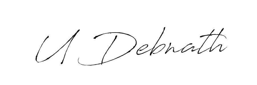 How to make U Debnath name signature. Use Antro_Vectra style for creating short signs online. This is the latest handwritten sign. U Debnath signature style 6 images and pictures png