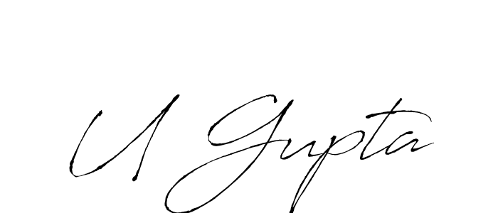 How to make U Gupta name signature. Use Antro_Vectra style for creating short signs online. This is the latest handwritten sign. U Gupta signature style 6 images and pictures png