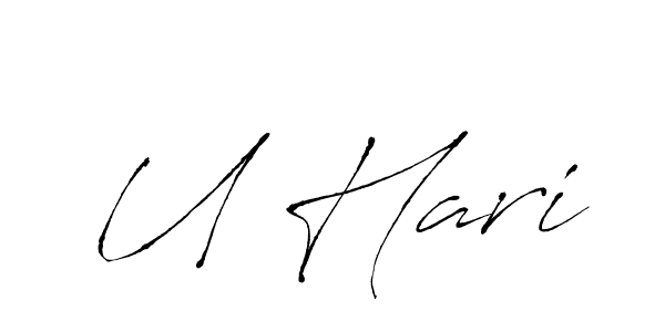 Also You can easily find your signature by using the search form. We will create U Hari name handwritten signature images for you free of cost using Antro_Vectra sign style. U Hari signature style 6 images and pictures png