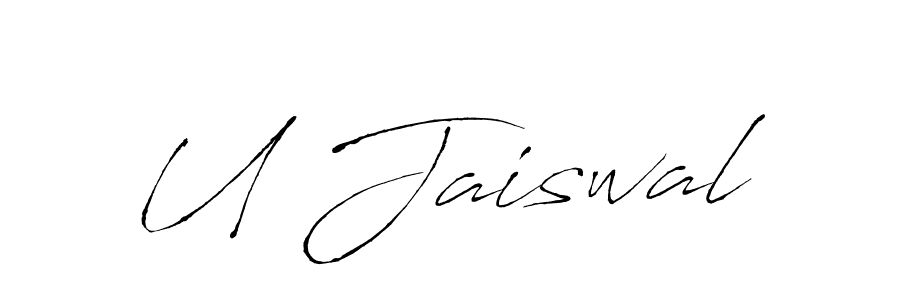 Here are the top 10 professional signature styles for the name U Jaiswal. These are the best autograph styles you can use for your name. U Jaiswal signature style 6 images and pictures png