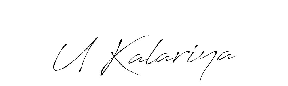 How to make U Kalariya signature? Antro_Vectra is a professional autograph style. Create handwritten signature for U Kalariya name. U Kalariya signature style 6 images and pictures png