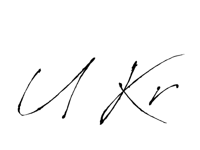 U Kr stylish signature style. Best Handwritten Sign (Antro_Vectra) for my name. Handwritten Signature Collection Ideas for my name U Kr. U Kr signature style 6 images and pictures png