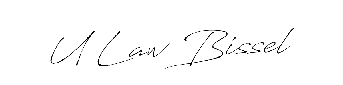 How to make U Law Bissel name signature. Use Antro_Vectra style for creating short signs online. This is the latest handwritten sign. U Law Bissel signature style 6 images and pictures png