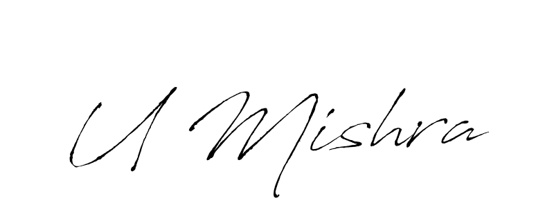 Antro_Vectra is a professional signature style that is perfect for those who want to add a touch of class to their signature. It is also a great choice for those who want to make their signature more unique. Get U Mishra name to fancy signature for free. U Mishra signature style 6 images and pictures png