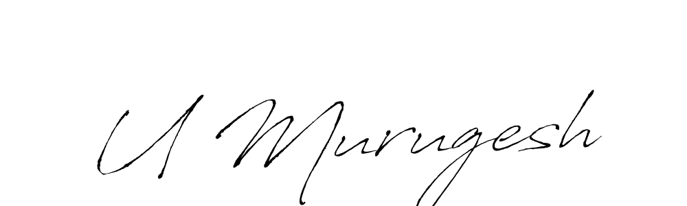 Design your own signature with our free online signature maker. With this signature software, you can create a handwritten (Antro_Vectra) signature for name U Murugesh. U Murugesh signature style 6 images and pictures png